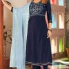 Blue Hills Butterfly Rayon Kurti with Dupatta Bottom Catalog 7 Pcs