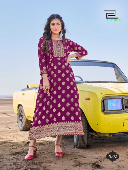 Blue Hills Shehzadi Rayon Kurti Catalog 6 Pcs 4 510x680 - Blue Hills Shehzadi Rayon Kurti Catalog 6 Pcs