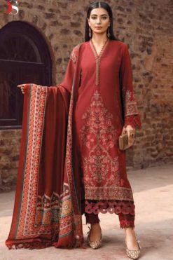 Deepsy Maria B Embroidered Lawn Cotton Chiffon Salwar Suit Catalog 7 Pcs