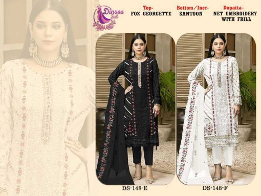 Dinsaa DS 148 Georgette Salwar Suit Catalog 2 Pcs 13 510x383 - Dinsaa DS 148 Georgette Salwar Suit Catalog 2 Pcs