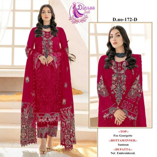 Dinsaa DS 172 Georgette Salwar Suit Catalog 4 Pcs 1 510x510 - Dinsaa DS 172 Georgette Salwar Suit Catalog 4 Pcs