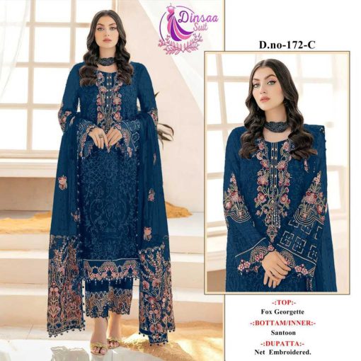 Dinsaa DS 172 Georgette Salwar Suit Catalog 4 Pcs 4 510x510 - Dinsaa DS 172 Georgette Salwar Suit Catalog 4 Pcs