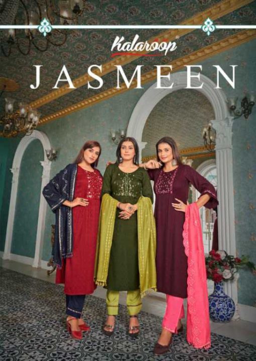 Kalaroop Jasmeen by Kajree Kurti with Dupatta Bottom Rayon Catalog 6 Pcs 1 510x720 - Kalaroop Jasmeen by Kajree Kurti with Dupatta Bottom Rayon Catalog 6 Pcs