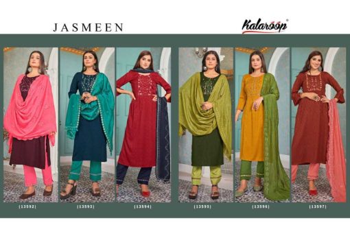 Kalaroop Jasmeen by Kajree Kurti with Dupatta Bottom Rayon Catalog 6 Pcs 8 510x360 - Kalaroop Jasmeen by Kajree Kurti with Dupatta Bottom Rayon Catalog 6 Pcs