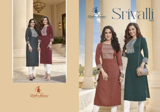 Ladies Flavour Srivalli Vol 2 Rayon Viscose Kurti Catalog 6 Pcs 1 510x358 - Ladies Flavour Srivalli Vol 2 Rayon Viscose Kurti Catalog 6 Pcs