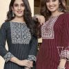 Ladies Flavour Srivalli Vol 2 Rayon Viscose Kurti Catalog 6 Pcs