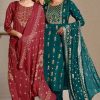 Psyna Silk India Kurti with Dupatta Bottom Silk Catalog 6 Pcs