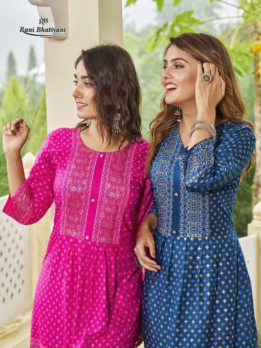 Rani Bhatiyani Apsara Vol 1 Rayon Kurti Catalog 8 Pcs 2 510x680 - Rani Bhatiyani Apsara Vol 1 Rayon Kurti Catalog 8 Pcs