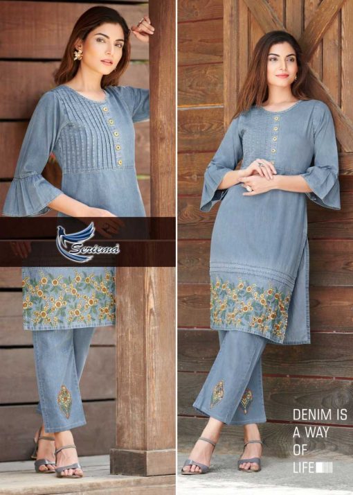 Seriema Kumb Westin Kurti with Pant Cotton Denim Catalog 6 Pcs 5 510x714 - Seriema Kumb Westin Kurti with Pant Cotton Denim Catalog 6 Pcs