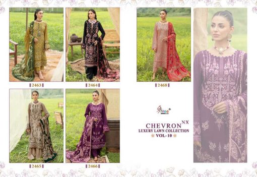 Shree Fabs Chevron Luxury Lawn Collection Vol 10 NX Chiffon Cotton Salwar Suit Catalog 5 Pcs 12 510x351 - Shree Fabs Chevron Luxury Lawn Collection Vol 10 NX Chiffon Cotton Salwar Suit Catalog 5 Pcs