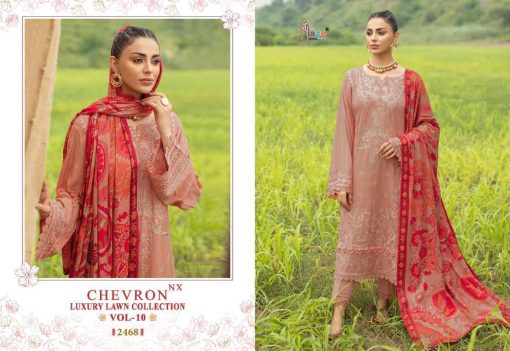 Shree Fabs Chevron Luxury Lawn Collection Vol 10 NX Chiffon Cotton Salwar Suit Catalog 5 Pcs 2 510x351 - Shree Fabs Chevron Luxury Lawn Collection Vol 10 NX Chiffon Cotton Salwar Suit Catalog 5 Pcs