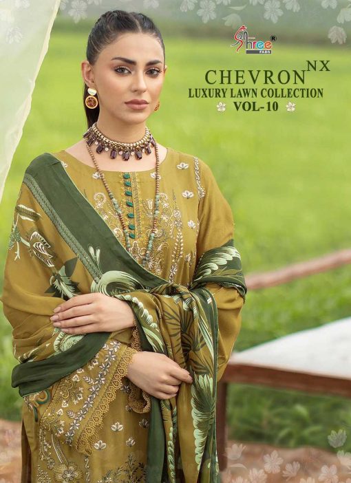 Shree Fabs Chevron Luxury Lawn Collection Vol 10 NX Chiffon Cotton Salwar Suit Catalog 5 Pcs 3 510x702 - Shree Fabs Chevron Luxury Lawn Collection Vol 10 NX Chiffon Cotton Salwar Suit Catalog 5 Pcs