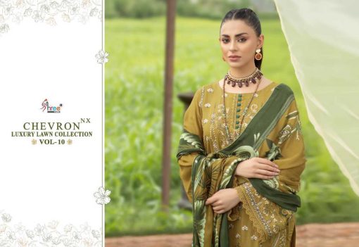 Shree Fabs Chevron Luxury Lawn Collection Vol 10 NX Chiffon Cotton Salwar Suit Catalog 5 Pcs 4 510x351 - Shree Fabs Chevron Luxury Lawn Collection Vol 10 NX Chiffon Cotton Salwar Suit Catalog 5 Pcs