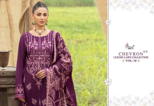 Shree Fabs Chevron Luxury Lawn Collection Vol 10 NX Chiffon Cotton Salwar Suit Catalog 5 Pcs 9 510x351 - Shree Fabs Chevron Luxury Lawn Collection Vol 10 NX Chiffon Cotton Salwar Suit Catalog 5 Pcs