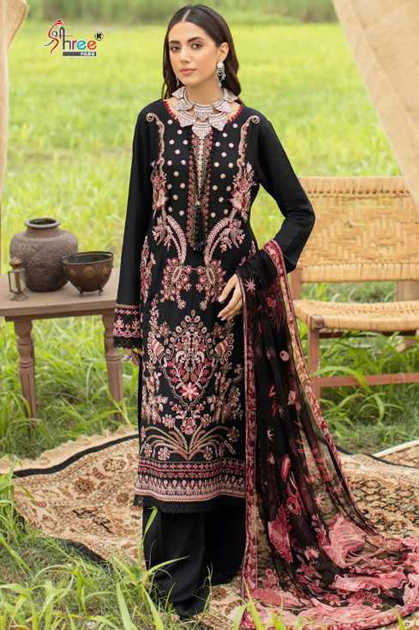 Shree Fabs Chevron Luxury Lawn Collection Vol 10 NX Chiffon Cotton Salwar Suit Catalog 5 Pcs