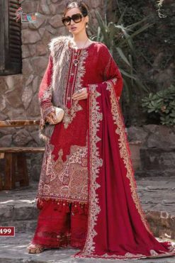 Shree Fabs Mariya B Lawn Collection 2023 Vol 1 Cotton Chiffon Salwar Suit Catalog 7 Pcs