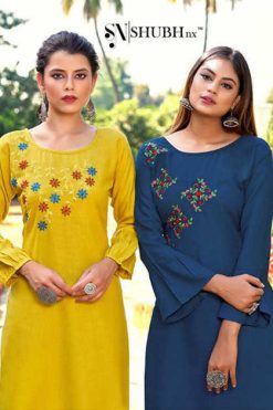 Shubh NX Amul Vol 5 Slub Kurti Catalog 10 Pcs