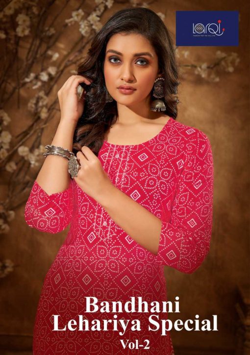 Suryajyoti Larqi Bandhani Lehriya Special Vol 2 Cotton Kurti with Pant Catalog 10 Pcs 1 510x725 - Suryajyoti Larqi Bandhani Lehriya Special Vol 2 Cotton Kurti with Pant Catalog 10 Pcs