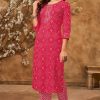 Suryajyoti Larqi Bandhani Lehriya Special Vol 2 Cotton Kurti with Pant Catalog 10 Pcs