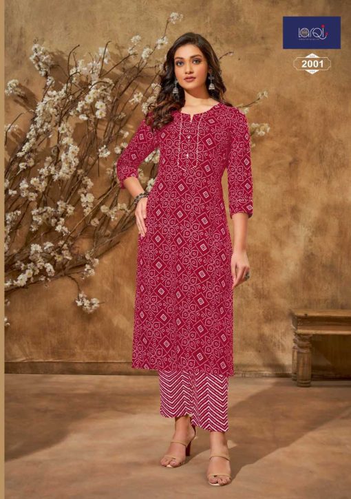 Suryajyoti Larqi Bandhani Lehriya Special Vol 2 Cotton Kurti with Pant Catalog 10 Pcs 11 510x725 - Suryajyoti Larqi Bandhani Lehriya Special Vol 2 Cotton Kurti with Pant Catalog 10 Pcs