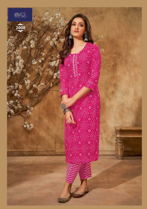 Suryajyoti Larqi Bandhani Lehriya Special Vol 2 Cotton Kurti with Pant Catalog 10 Pcs 5 510x725 - Suryajyoti Larqi Bandhani Lehriya Special Vol 2 Cotton Kurti with Pant Catalog 10 Pcs