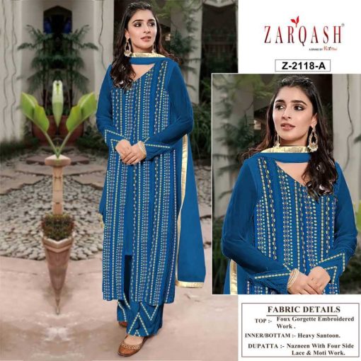 Zarqash Sana Safinaz Vol 1 Z 2118 by Khayyira Georgette Salwar Suit Catalog 4 Pcs 3 510x510 - Zarqash Sana Safinaz Vol 1 Z 2118 by Khayyira Georgette Salwar Suit Catalog 4 Pcs