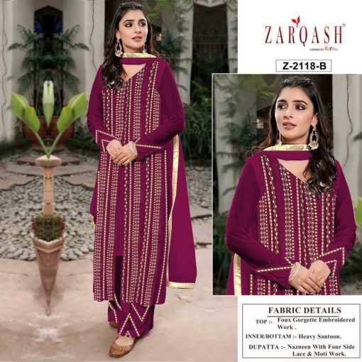 Zarqash Sana Safinaz Vol 1 Z 2118 by Khayyira Georgette Salwar Suit Catalog 4 Pcs 5 510x510 - Zarqash Sana Safinaz Vol 1 Z 2118 by Khayyira Georgette Salwar Suit Catalog 4 Pcs