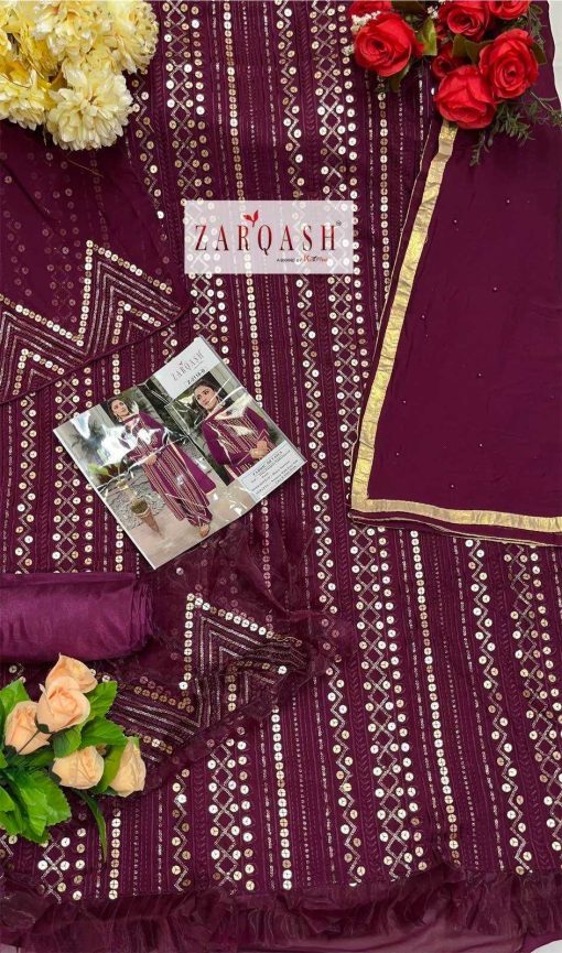 Zarqash Sana Safinaz Vol 1 Z 2118 by Khayyira Georgette Salwar Suit Catalog 4 Pcs 6 510x865 - Zarqash Sana Safinaz Vol 1 Z 2118 by Khayyira Georgette Salwar Suit Catalog 4 Pcs