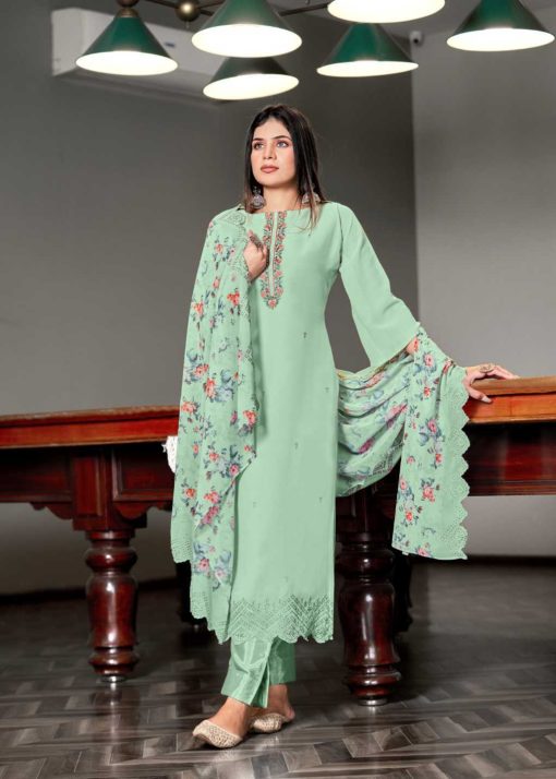 Brij Esha Georgette Salwar Suit Catalog 8 Pcs 10 510x714 - Brij Esha Georgette Salwar Suit Catalog 8 Pcs