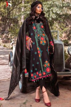 Deepsy Maria B M Print 22 Vol 4 NX Cotton Chiffon Salwar Suit Catalog 5 Pcs