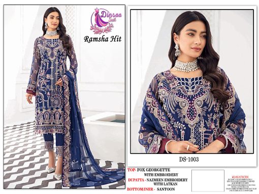 Dinsaa Azure Vol 3 Georgette Salwar Suit Catalog 6 Pcs 7 510x383 - Dinsaa Azure Vol 3 Georgette Salwar Suit Catalog 6 Pcs