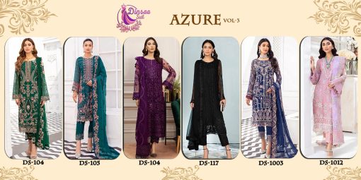 Dinsaa Azure Vol 3 Georgette Salwar Suit Catalog 6 Pcs 8 510x255 - Dinsaa Azure Vol 3 Georgette Salwar Suit Catalog 6 Pcs