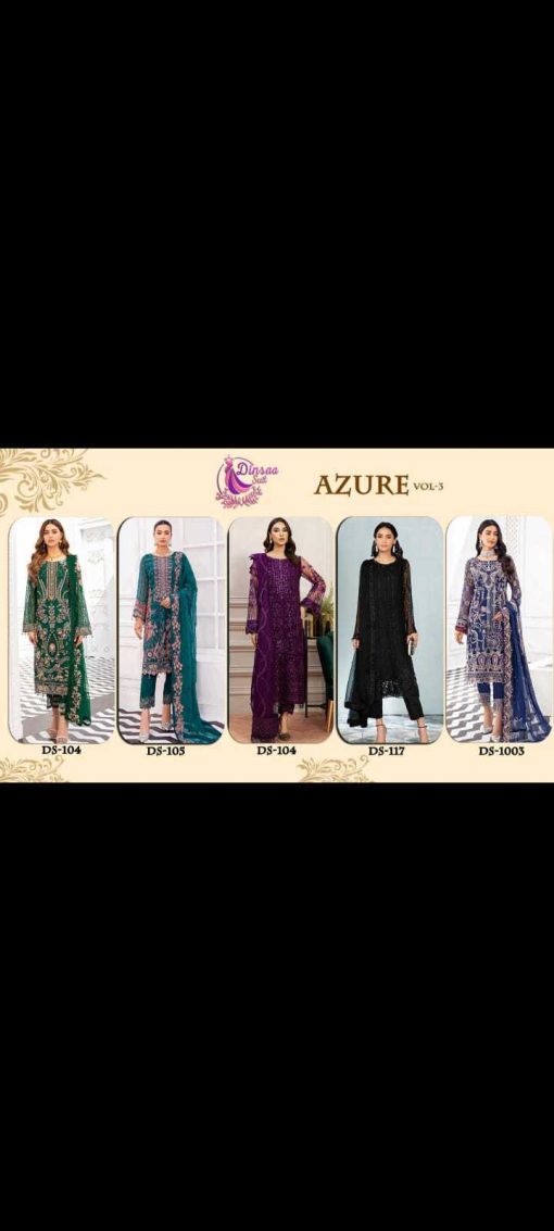 Dinsaa Azure Vol 3 NX Georgette Salwar Suit Catalog 5 Pcs 6 510x1133 - Dinsaa Azure Vol 3 NX Georgette Salwar Suit Catalog 5 Pcs