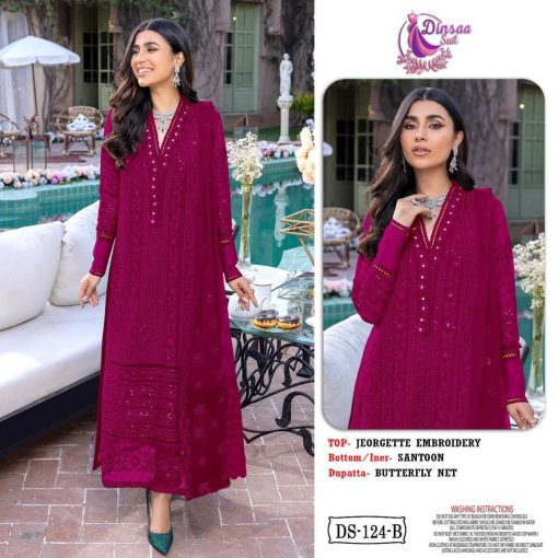 Dinsaa DS 124 Georgette Salwar Suit Catalog 3 Pcs 1 510x510 - Dinsaa DS 124 Georgette Salwar Suit Catalog 3 Pcs