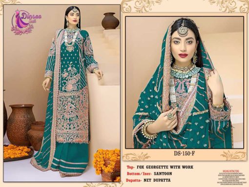 Dinsaa DS 150 E H Georgette Salwar Suit Catalog 4 Pcs 1 510x383 - Dinsaa DS 150 E-H Georgette Salwar Suit Catalog 4 Pcs