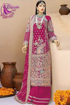 Dinsaa DS 150 E-H Georgette Salwar Suit Catalog 4 Pcs