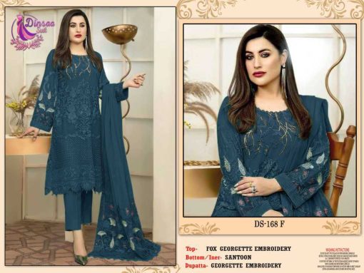 Dinsaa DS 168 New Color E H Georgette Salwar Suit Catalog 4 Pcs 3 510x383 - Dinsaa DS 168 New Color E-H Georgette Salwar Suit Catalog 4 Pcs