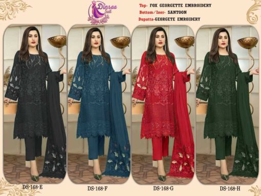 Dinsaa DS 168 New Color E H Georgette Salwar Suit Catalog 4 Pcs 9 510x383 - Dinsaa DS 168 New Color E-H Georgette Salwar Suit Catalog 4 Pcs