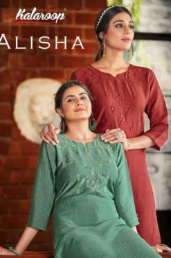 Kalaroop Alisha by Kajree Rayon Kurti Catalog 5 Pcs