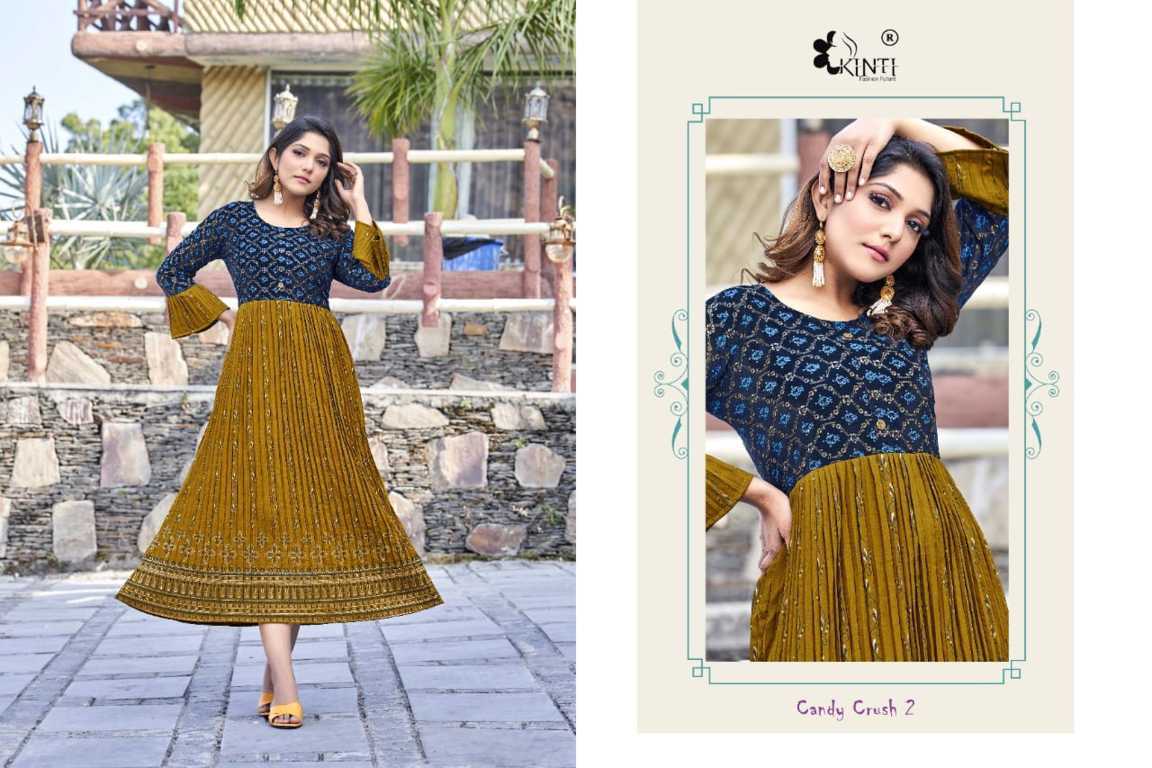 BUY NUDE CRUSHED SLEEVES KURTI SET ONLINE – Pleats By Aruni