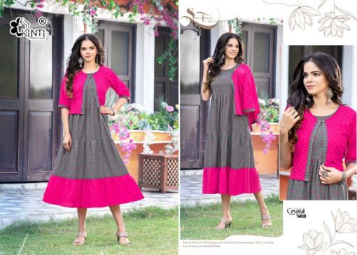 Kinti Crystal Vol 8 Kurti with Jacket Rayon Catalog 8 Pcs 3 510x364 - Kinti Crystal Vol 8 Kurti with Jacket Rayon Catalog 8 Pcs