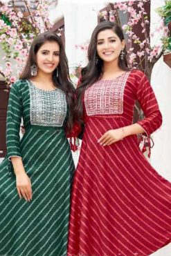 Kinti Laheriya Rayon Kurti Catalog 8 Pcs