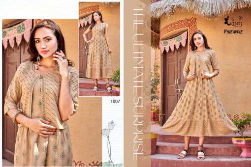 Kinti Pineapple Kurti with Jacket Rayon Catalog 8 Pcs 1 510x340 - Kinti Pineapple Kurti with Jacket Rayon Catalog 8 Pcs