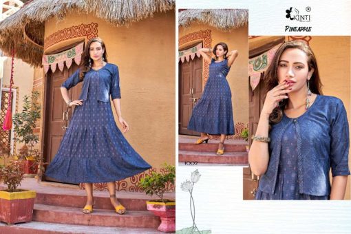 Kinti Pineapple Kurti with Jacket Rayon Catalog 8 Pcs 3 510x340 - Kinti Pineapple Kurti with Jacket Rayon Catalog 8 Pcs