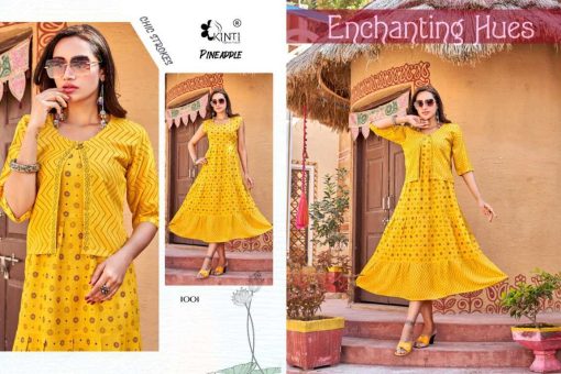 Kinti Pineapple Kurti with Jacket Rayon Catalog 8 Pcs 4 510x340 - Kinti Pineapple Kurti with Jacket Rayon Catalog 8 Pcs