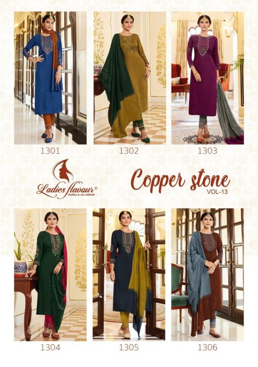 Ladies Flavour Copper Stone Vol 13 Kurti with Bottom Dupatta Cotton Viscose Catalog 6 Pcs 11 510x725 - Ladies Flavour Copper Stone Vol 13 Kurti with Bottom Dupatta Cotton Viscose Catalog 6 Pcs