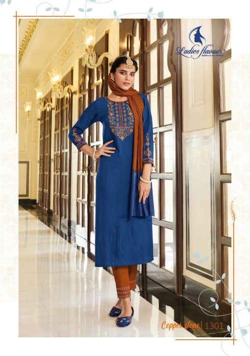 Ladies Flavour Copper Stone Vol 13 Kurti with Bottom Dupatta Cotton Viscose Catalog 6 Pcs 3 510x725 - Ladies Flavour Copper Stone Vol 13 Kurti with Bottom Dupatta Cotton Viscose Catalog 6 Pcs