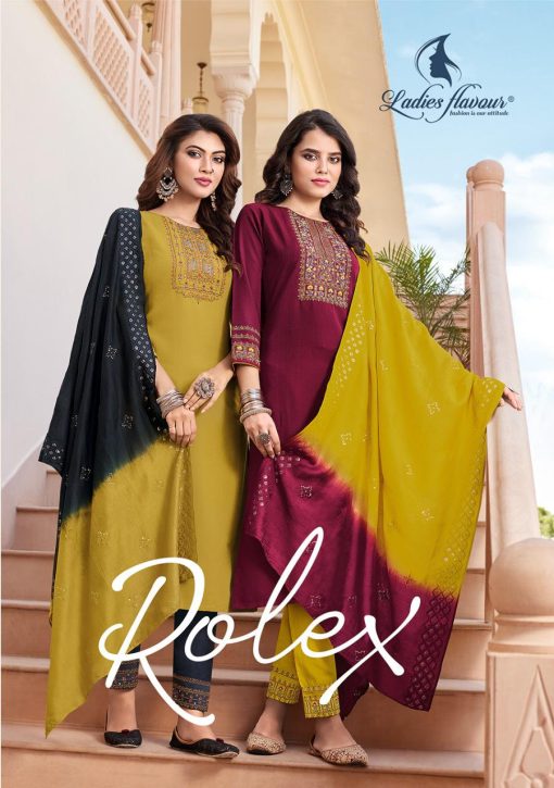Ladies Flavour Rolex Kurti with Bottom Dupatta Chinon Viscose Catalog 6 Pcs 1 510x725 - Ladies Flavour Rolex Kurti with Bottom Dupatta Chinon Viscose Catalog 6 Pcs