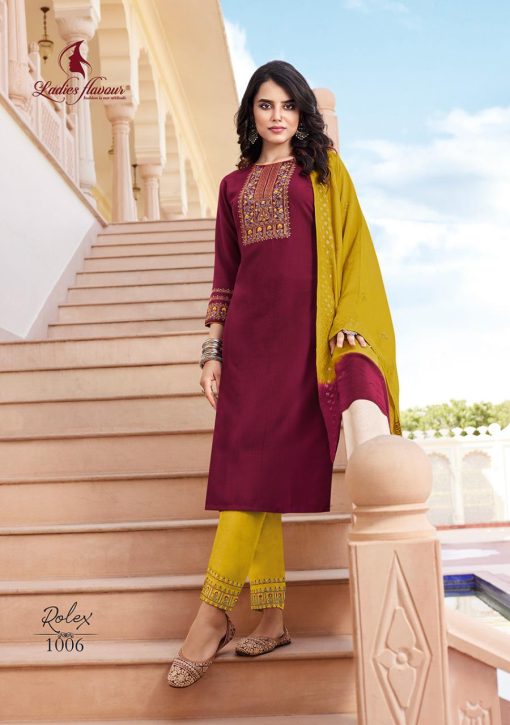 Ladies Flavour Rolex Kurti with Bottom Dupatta Chinon Viscose Catalog 6 Pcs 10 510x725 - Ladies Flavour Rolex Kurti with Bottom Dupatta Chinon Viscose Catalog 6 Pcs