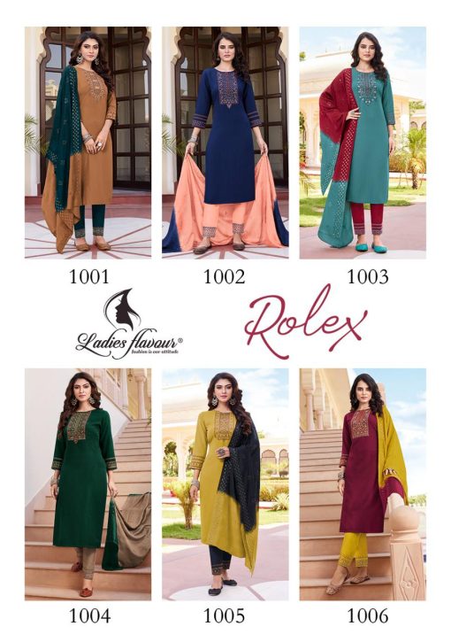 Ladies Flavour Rolex Kurti with Bottom Dupatta Chinon Viscose Catalog 6 Pcs 11 1 510x725 - Ladies Flavour Rolex Kurti with Bottom Dupatta Chinon Viscose Catalog 6 Pcs